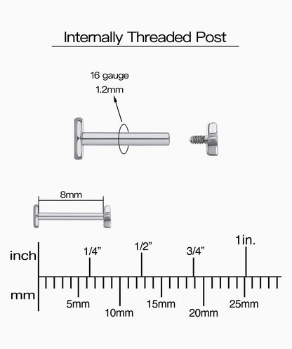 Titanium Star Flatback Stud