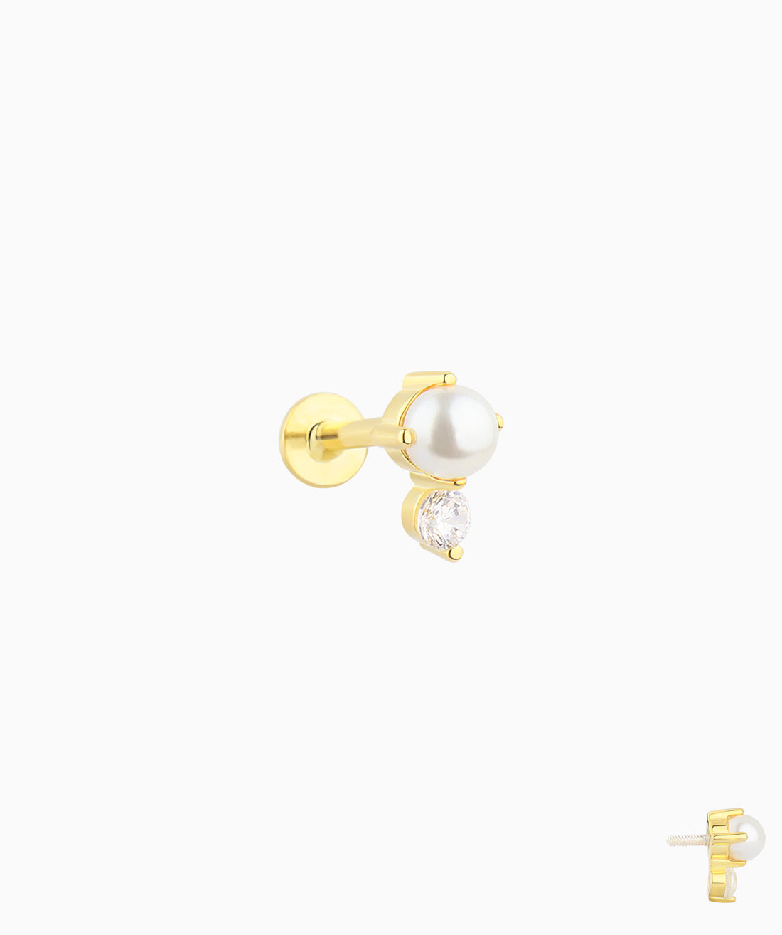 Pearl &amp; Gem Stud