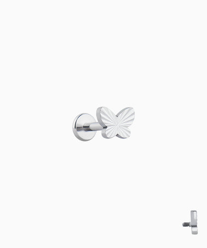 Titanium Butterfly Stud