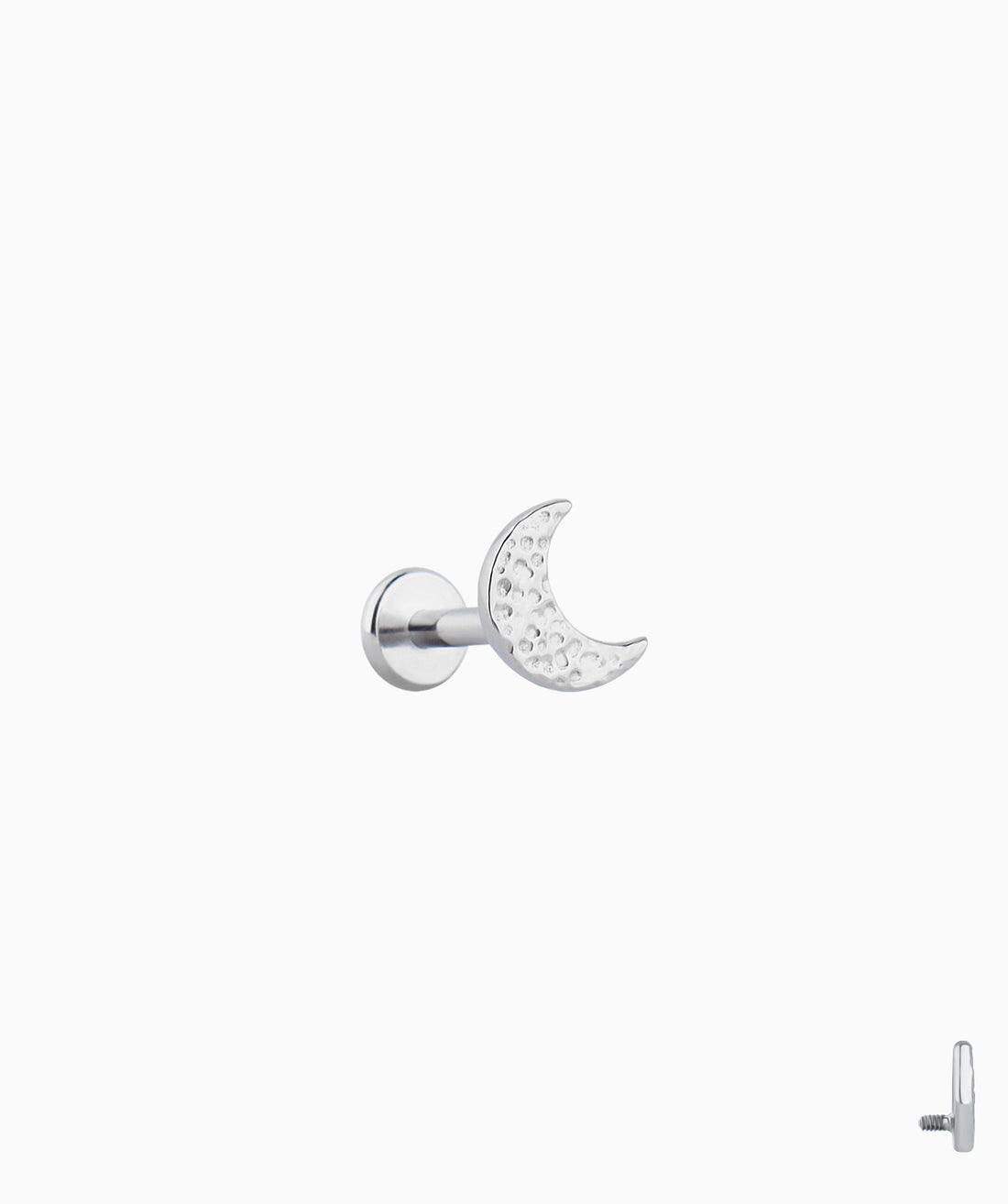 Titanium Moon Stud