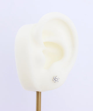 Titanium Flower Flatback Stud - OumoJewelry