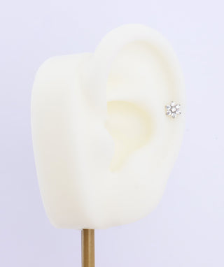 Titanium Flower Flatback Stud - OumoJewelry
