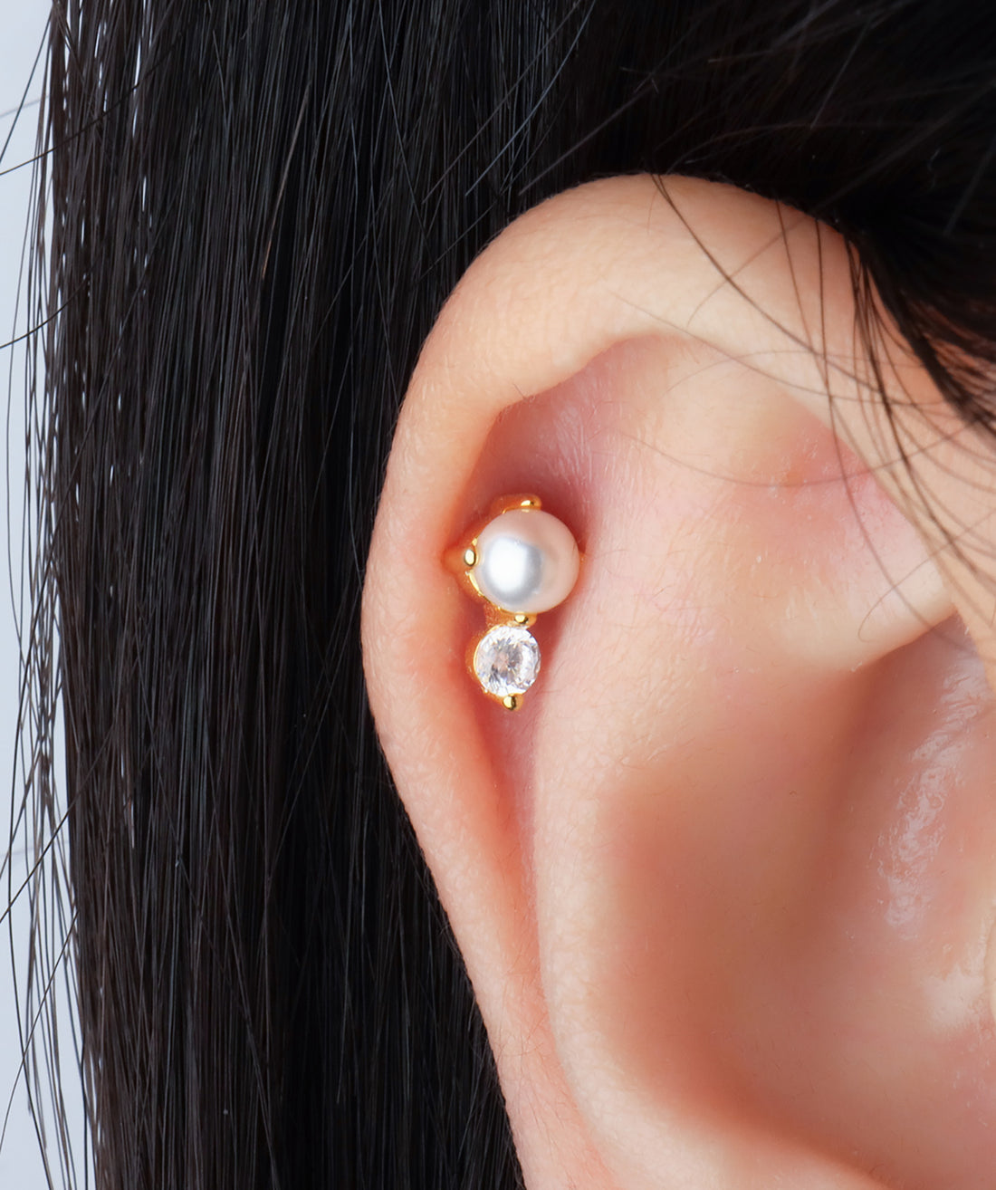 Pearl &amp; Gem Flatback Stud