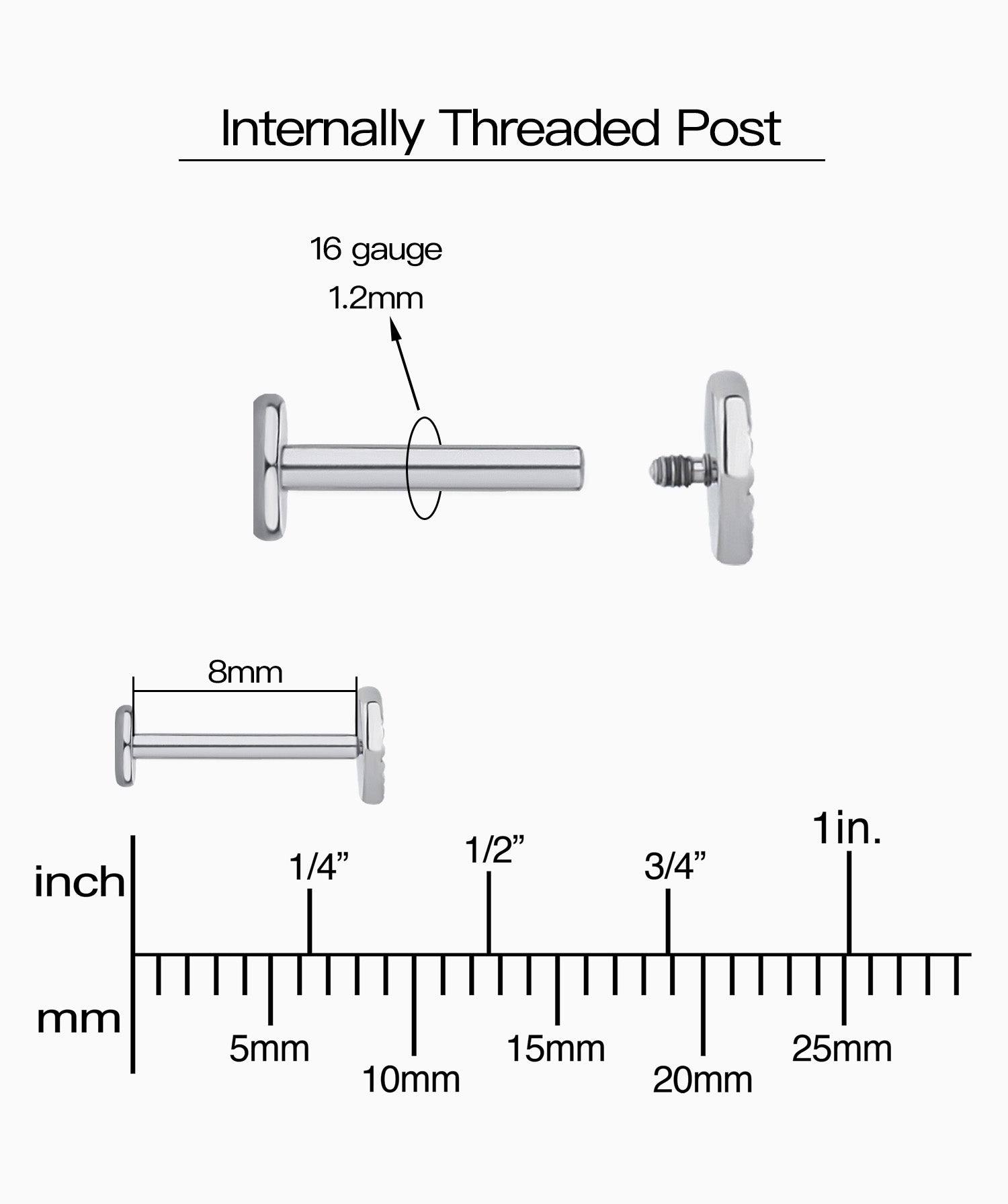 Titanium Daisy Flatback Stud