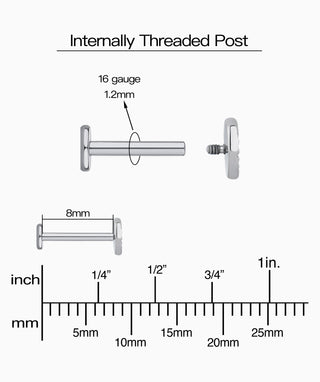 Titanium Daisy Flatback Stud - OumoJewelry