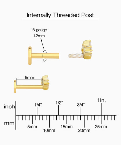 Little Footprint Flatback Stud