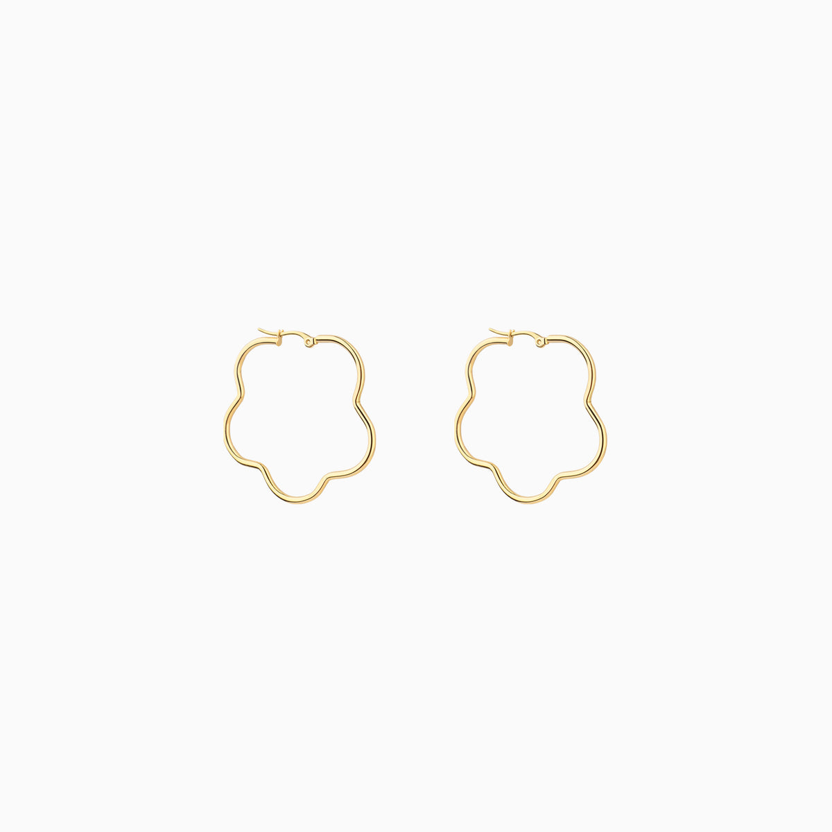 Bold Flower Hoops - Stainless Steel - Oumo Jewelry