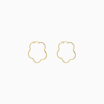 Bold Flower Hoops - OhmoJewelry