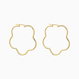 Bold Flower Hoops - OhmoJewelry