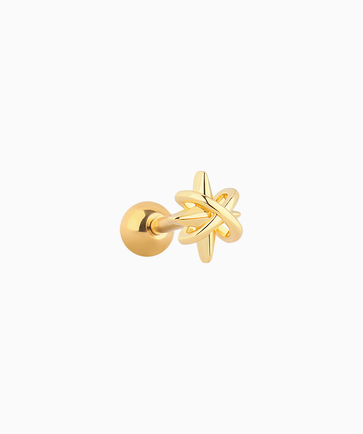 Wrap Around Star Stud - Stainless Steel - Upper Lobe, Helix, Flat - Oumo Jewelry