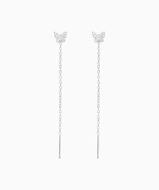 Sparkling Butterfly Ear Threads - OumoJewelry