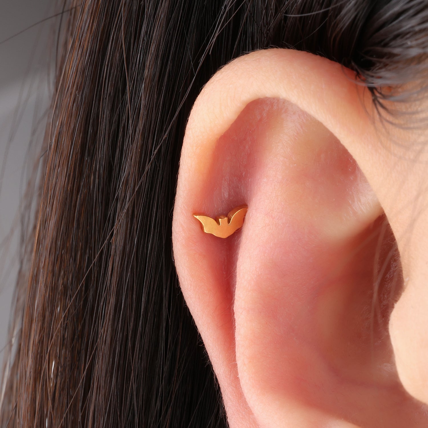 Minimalist Bat Stud - OhmoJewelry