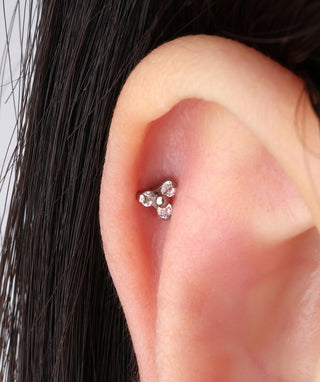 Titanium Gemstone Flatback Stud - OumoJewelry