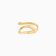 Oval Ear Cuff - Brass - Oumo Jewelry
