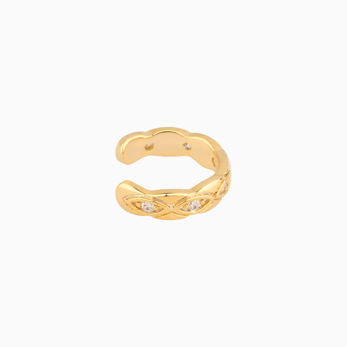 Evil Eye Ear Cuff - Brass - Oumo Jewelry