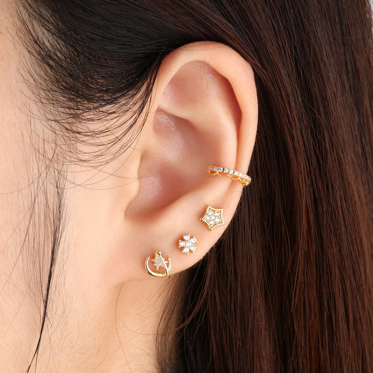 Exquisite Ear Cuff - Brass - Oumo Jewelry