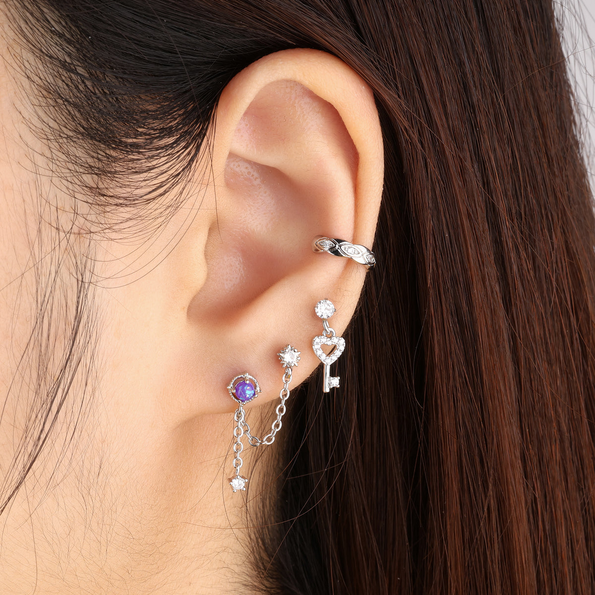 Evil Eye Ear Cuff - Brass - Oumo Jewelry