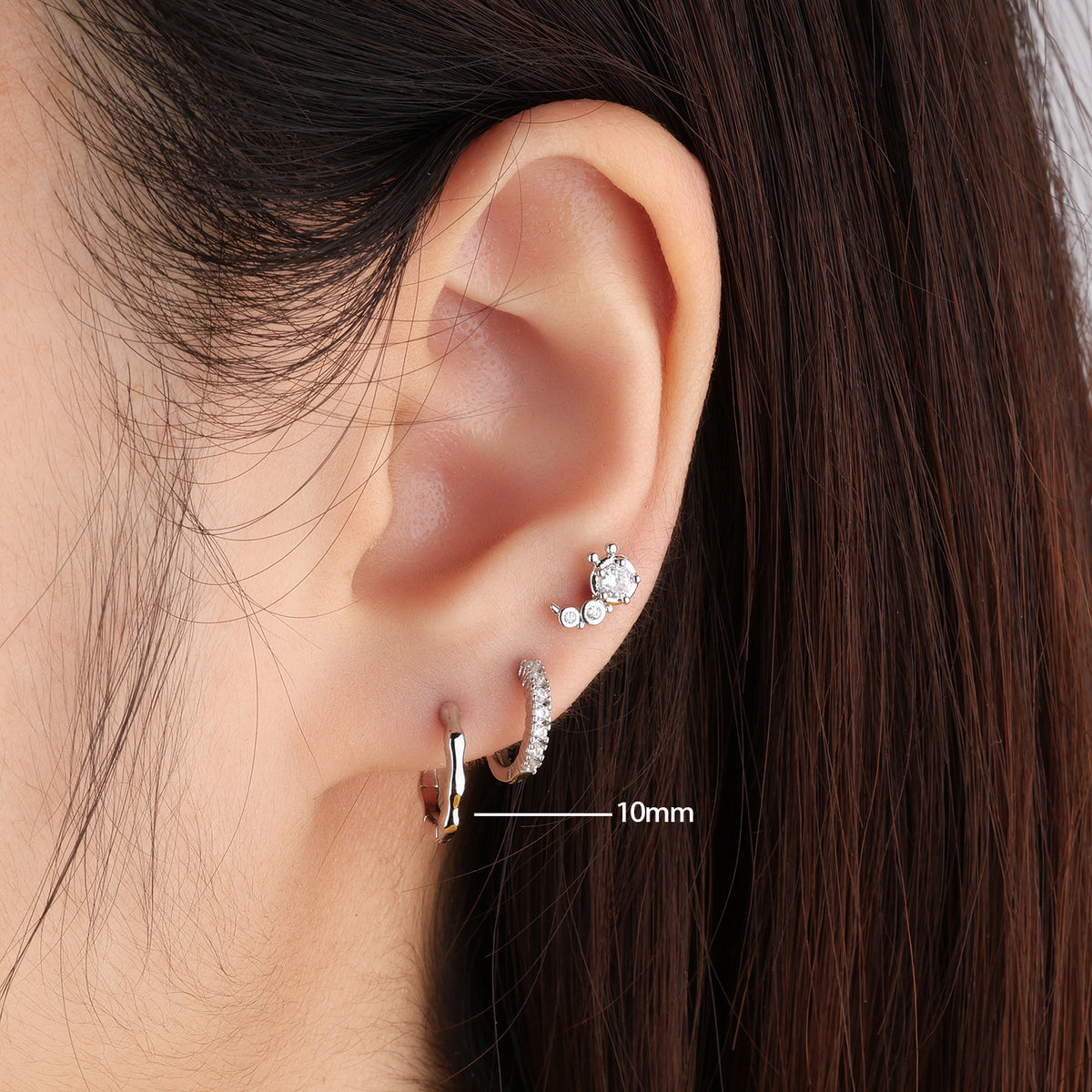 Bamboo Helix Hoop - Brass - Lobe, Upper Lobe, Helix - Oumo Jewelry
