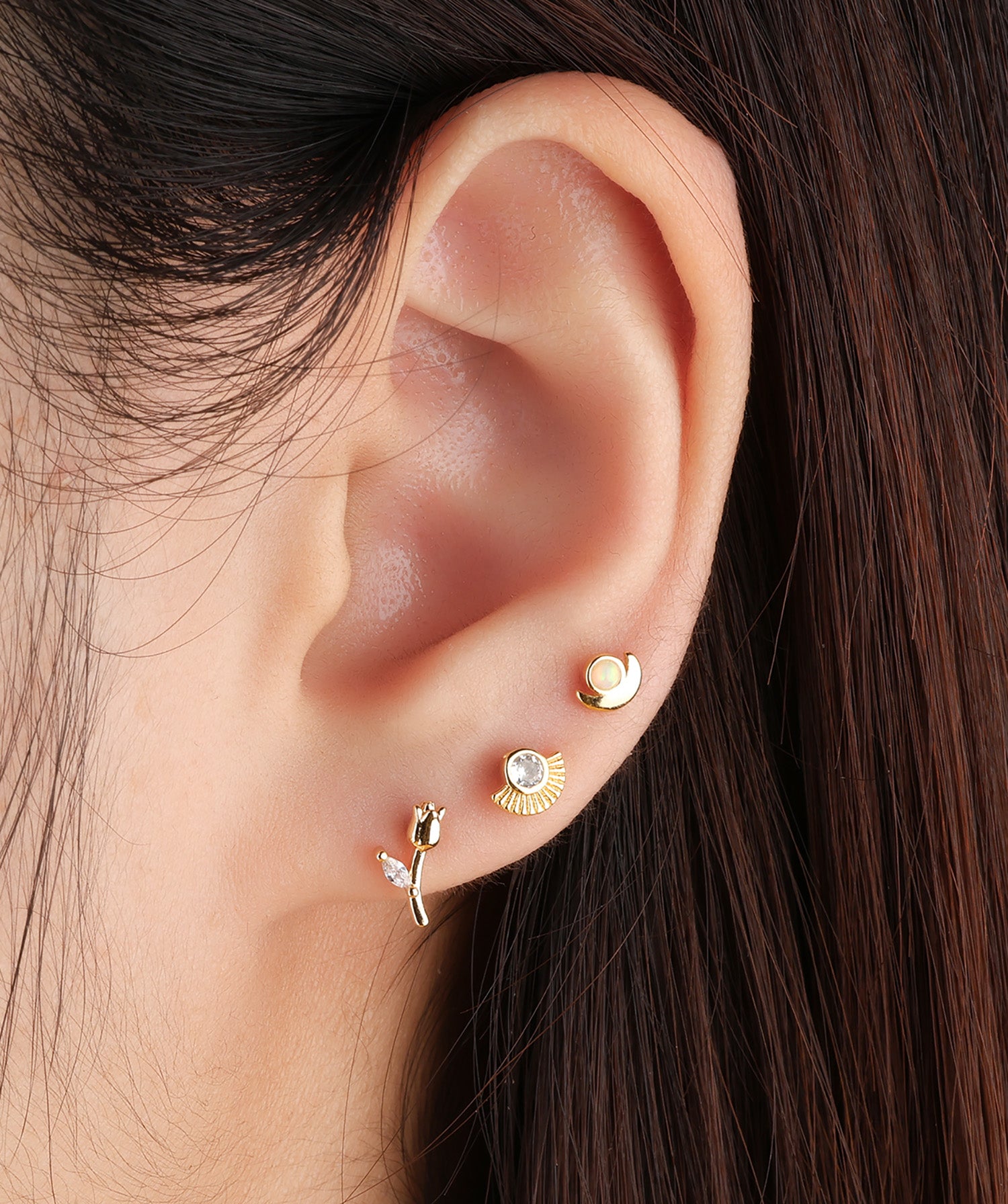 Opal Moon Stud