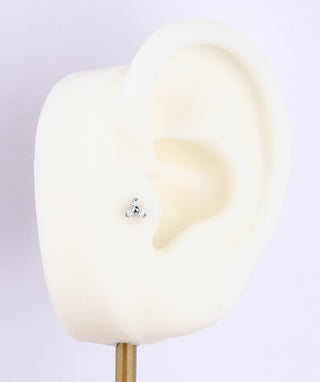 Titanium Gemstone Flatback Stud - OumoJewelry