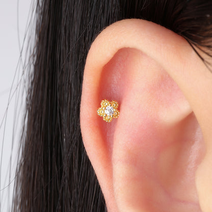 Charm Flower Stud - OhmoJewelry