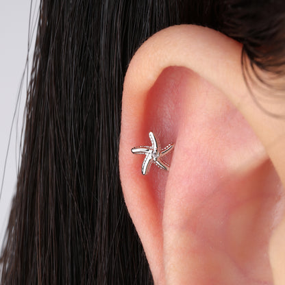 Playful Starfish Stud - OhmoJewelry