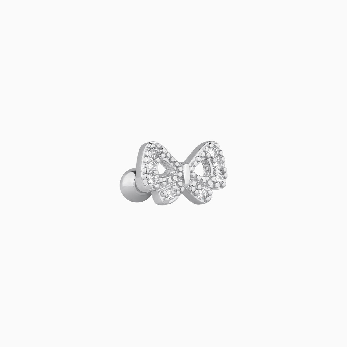Sweet Bow Stud - Stainless Steel - Upper Lobe, Helix - Oumo Jewelry