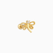 Fun Dragonfly Stud - Stainless Steel - Upper Lobe, Helix - Oumo Jewelry