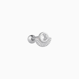 Fan Shaped Gemstone Stud - OhmoJewelry