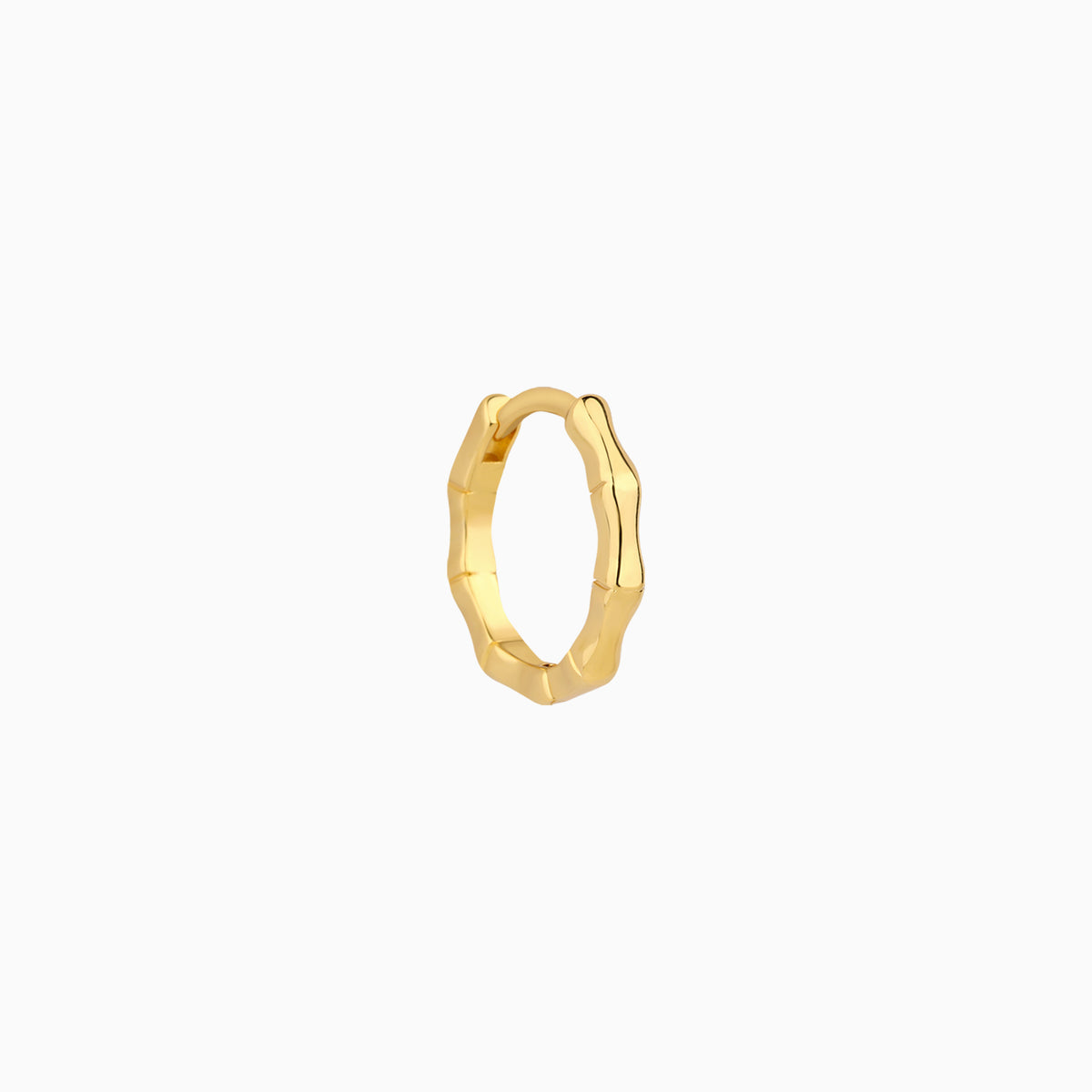 Bamboo Helix Hoop - Brass - Lobe, Upper Lobe, Helix - Oumo Jewelry