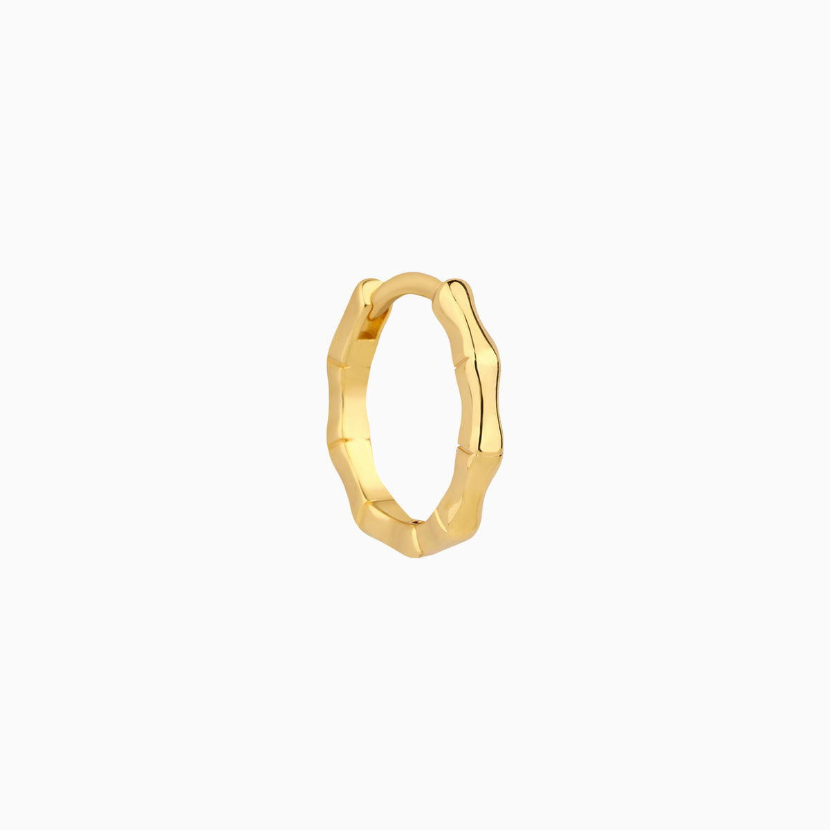 Bamboo Helix Hoop - Brass - Lobe, Upper Lobe, Helix - Oumo Jewelry