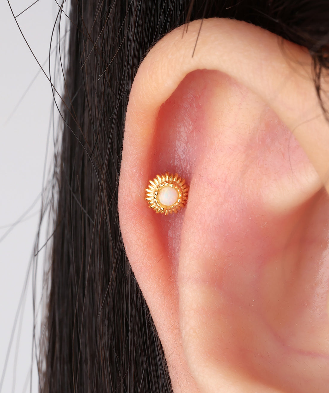 Opal Sun Flatback Stud