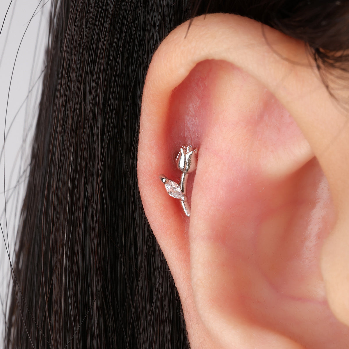 Rosie Stud - Stainless Steel - Upper Lobe, Helix - Oumo Jewelry