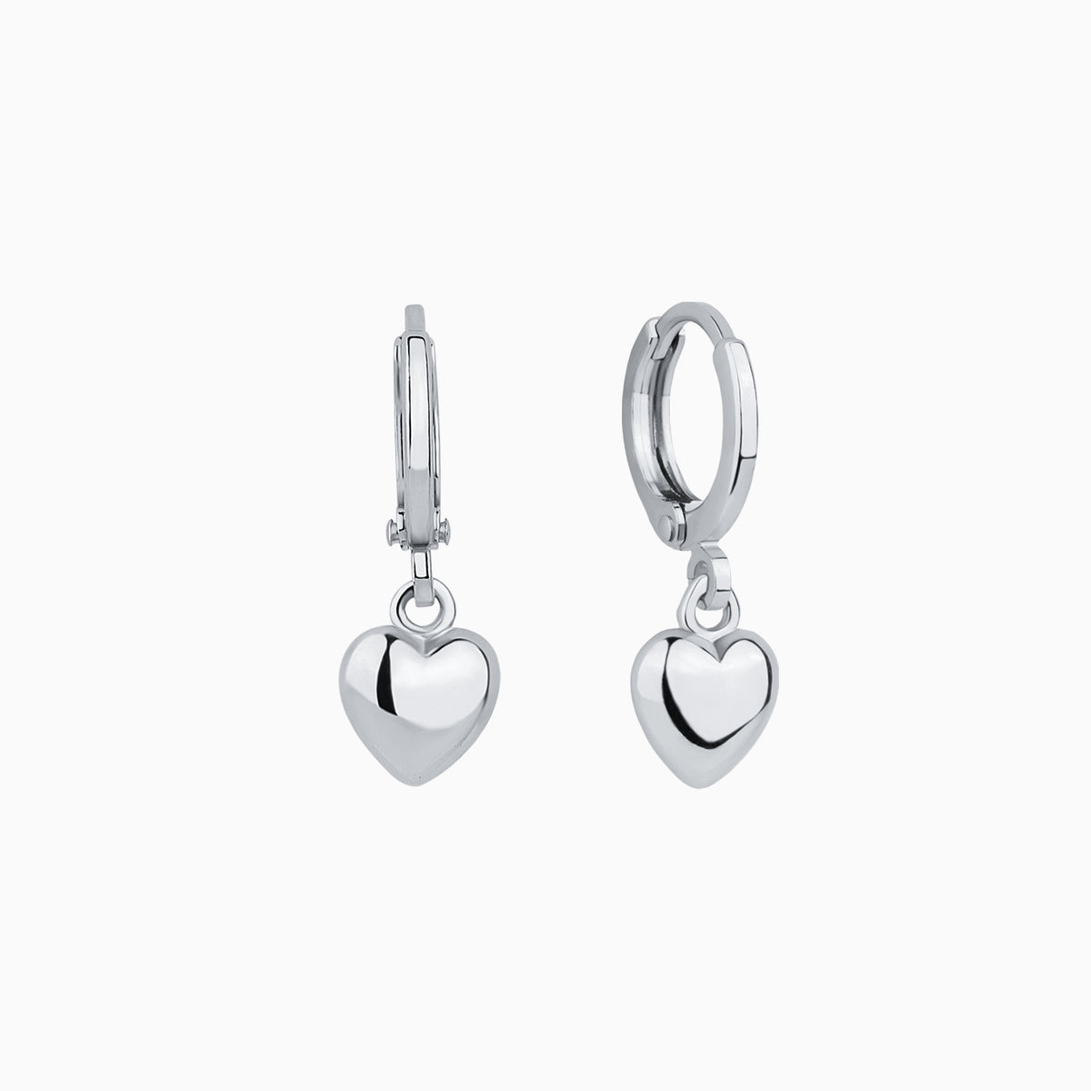 Puffed Love Drop Earrings - Brass - Oumo Jewelry