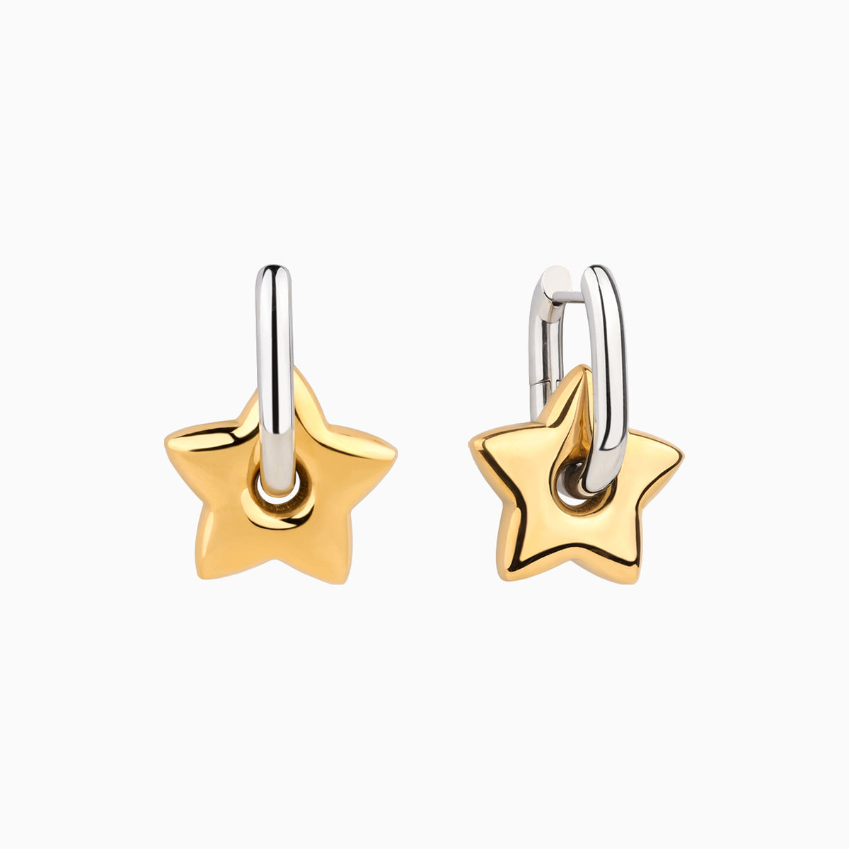 U-Shaped Star Drops - Stainless Steel - Oumo Jewelry