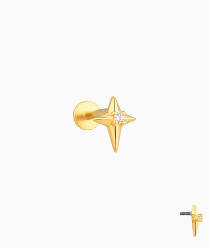 Four-Pointed Star Stud