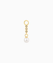 Elegant Pearl Dorp Charm - Sterling Silver 925 - Oumo Jewelry