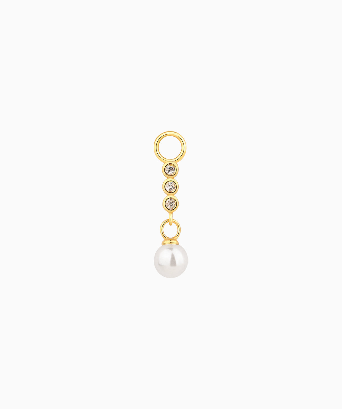 Elegant Pearl Dorp Charm - Sterling Silver 925 - Oumo Jewelry