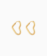 Simple Love Hoops - Stainless Steel - Oumo Jewelry