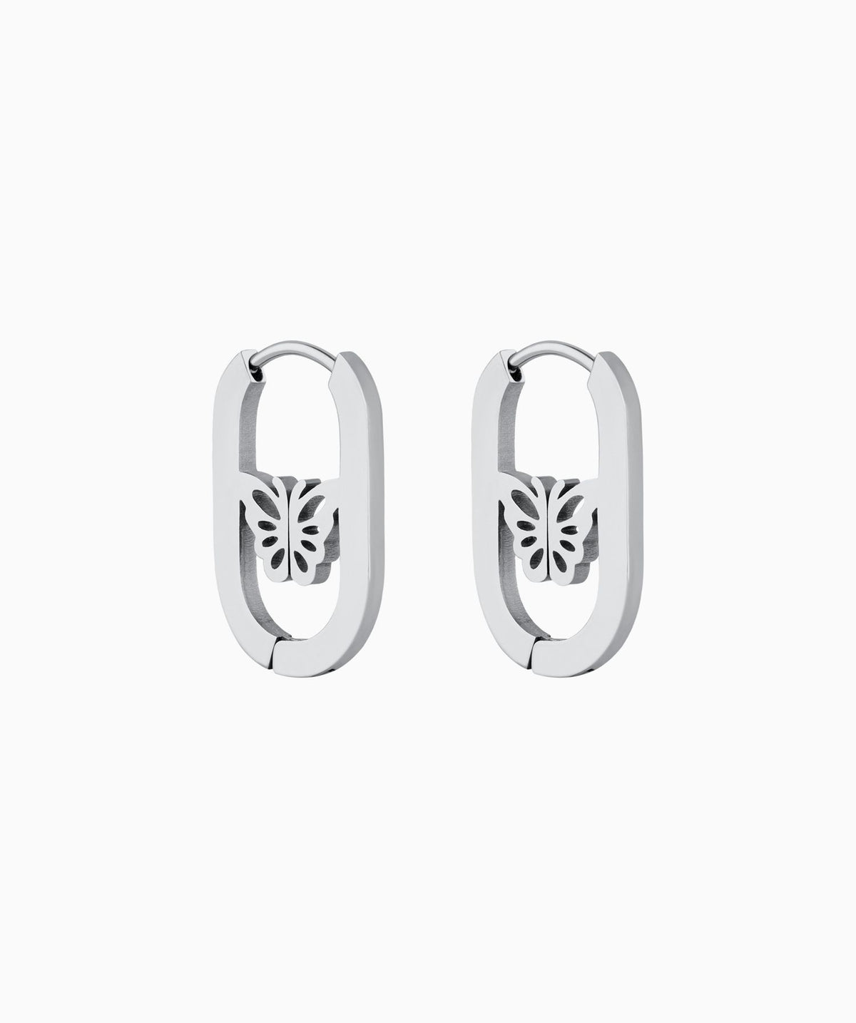 Chic Butterfly Hoops - Stainless Steel - Oumo Jewelry