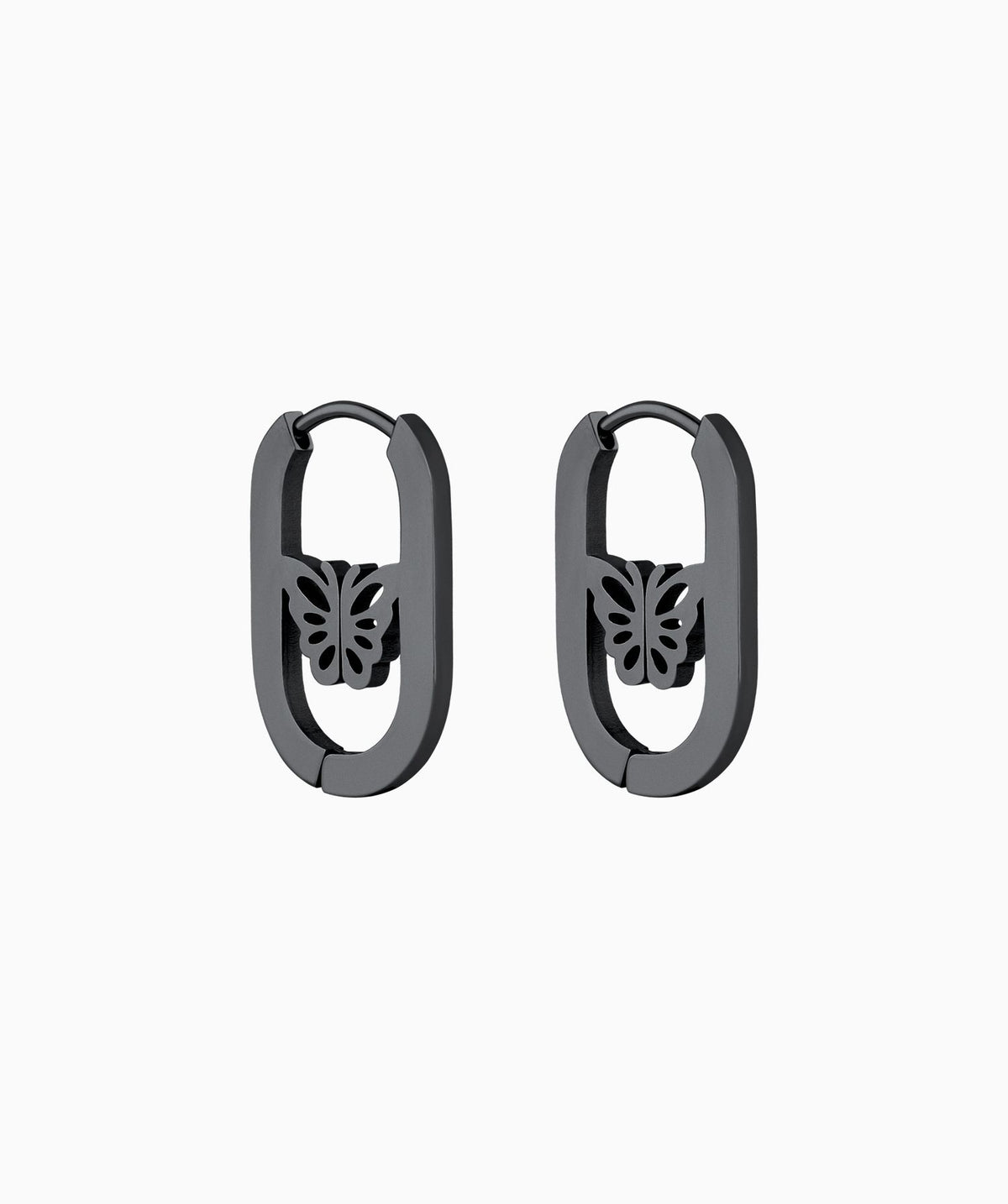 Chic Butterfly Hoops - Stainless Steel - Oumo Jewelry