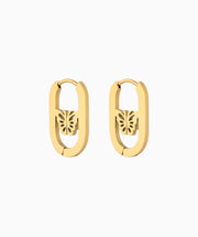 Chic Butterfly Hoops - Stainless Steel - Oumo Jewelry