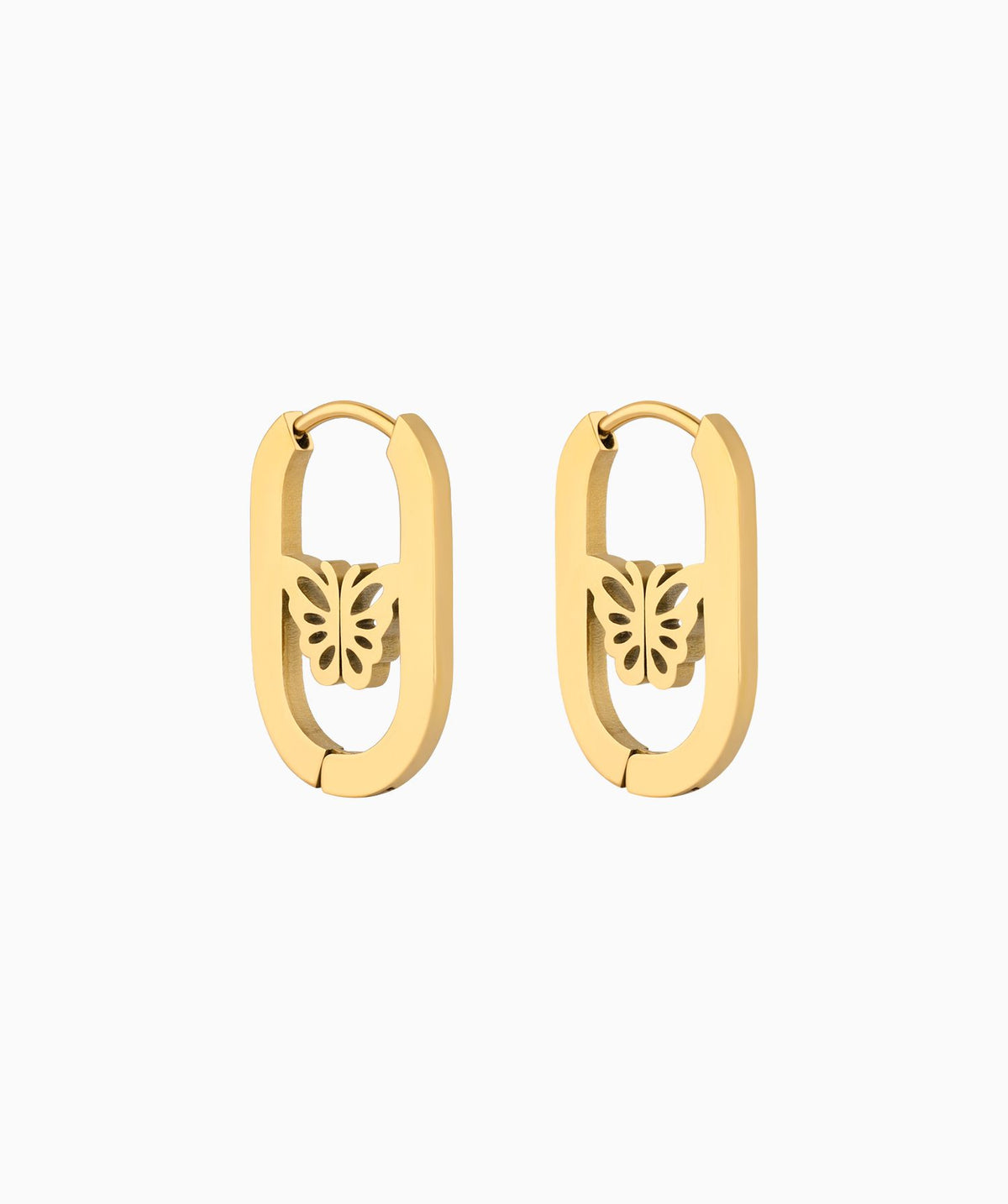 Chic Butterfly Hoops - Stainless Steel - Oumo Jewelry