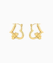 Love Bee Hoops - Stainless Steel - Oumo Jewelry