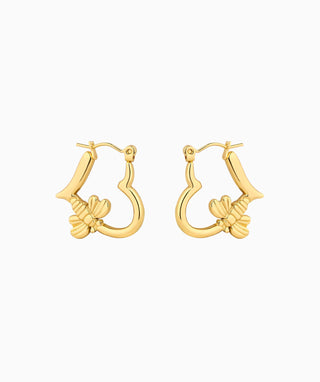 Love Bee Hoops - OumoJewelry