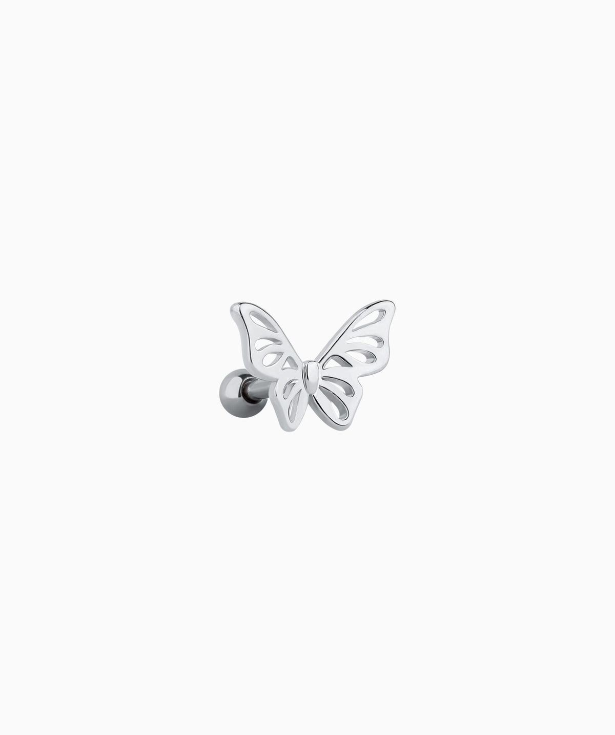 Exquisite Hollow Butterfly Stud - Stainless Steel - Upper Lobe, Helix - Oumo Jewelry