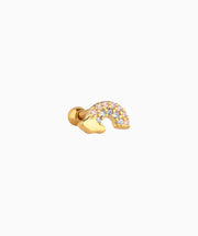 Rainbow Cloud Stud - Stainless Steel - Upper Lobe, Helix - Oumo Jewelry