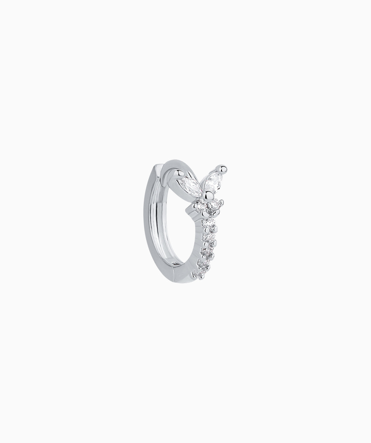 Charm Butterfly Hoop - Brass - Upper Lobe - Oumo Jewelry