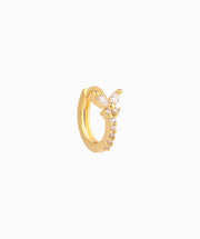Charm Butterfly Hoop - Brass - Upper Lobe - Oumo Jewelry