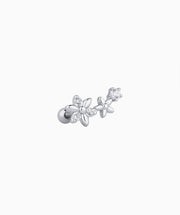 Attractive Flower Stud - Stainless Steel - Upper Lobe, Helix, Flat - Oumo Jewelry